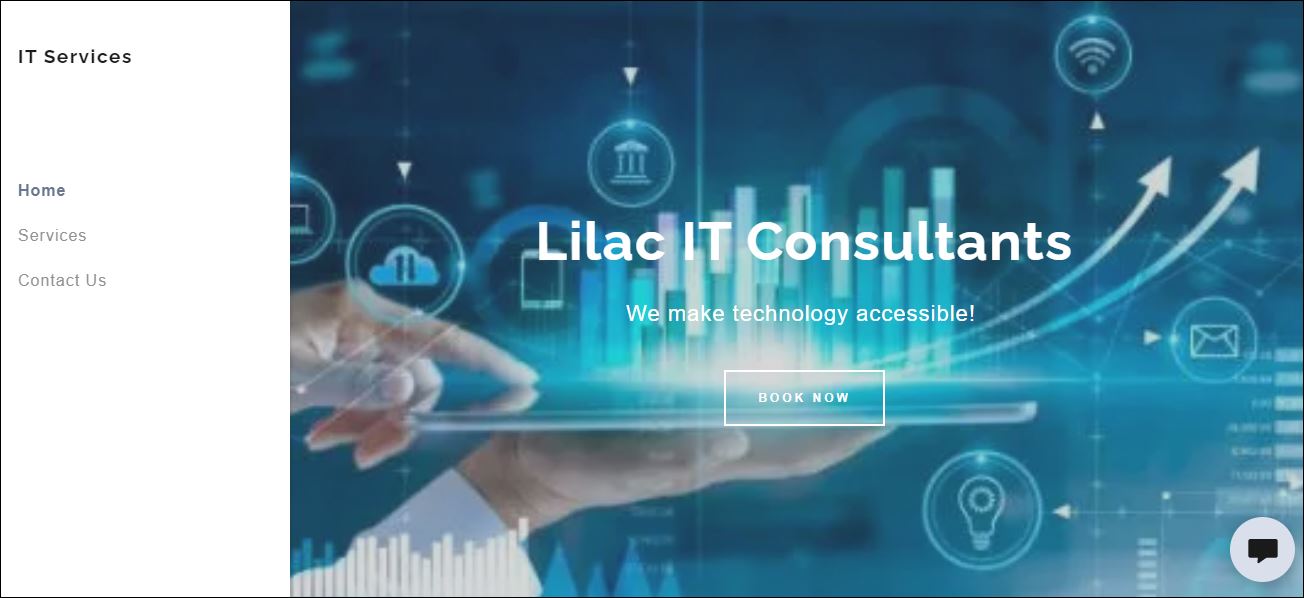 IT Service Website With Side Menu