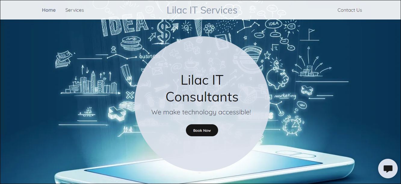 IT Service Website With Sticky Menu Bar